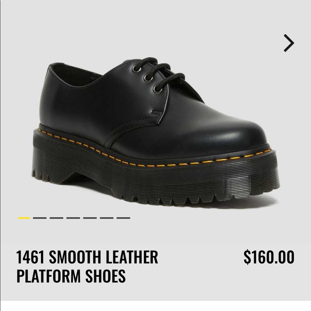1461 SMOOTH LEATHER PLATFORM SHOES